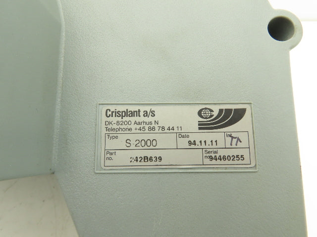 Kosan Crisplant A/S S-2000 Sorter Conveyor Tilt Deck Tray Tipper Gray