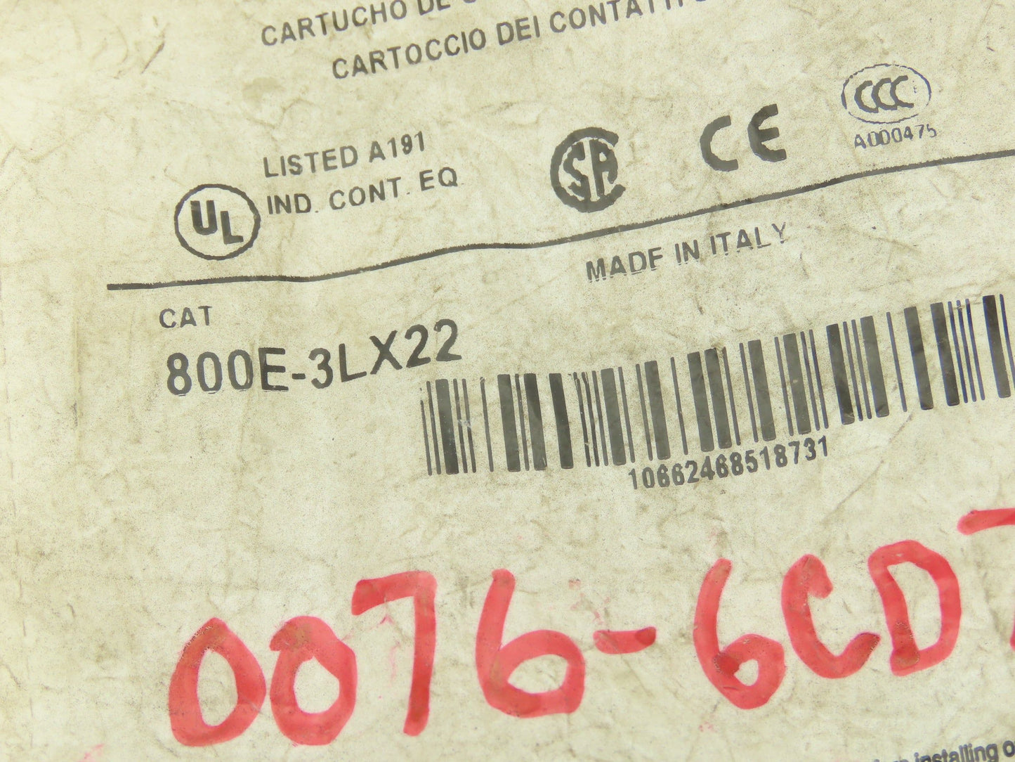 Allen Bradley 800E-3LX22 Contact Cartridge Block 2NO 2NC Ser B Lot of 2