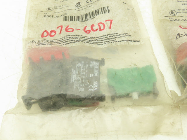 Allen Bradley 800E-3LX22 Contact Cartridge Block 2NO 2NC Ser B Lot of 2