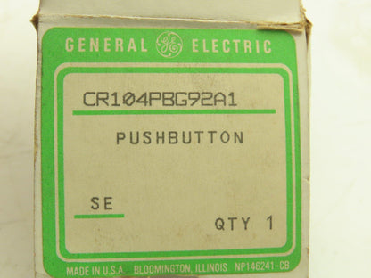 General Electric CR104PBG92A1 Pushbutton Switch Momentary 30mm