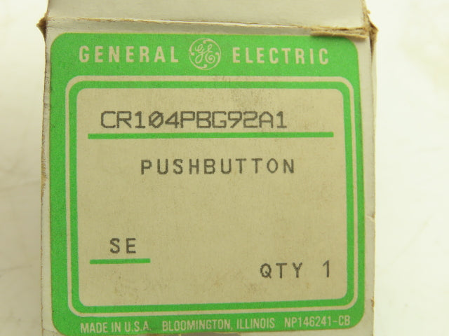 General Electric CR104PBG92A1 Pushbutton Switch Momentary 30mm