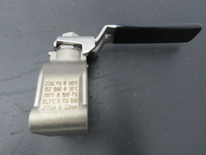 Swagelok CF3M Ball Valve 7/8" 22mm 2200 psi 100°F Stainless Steel