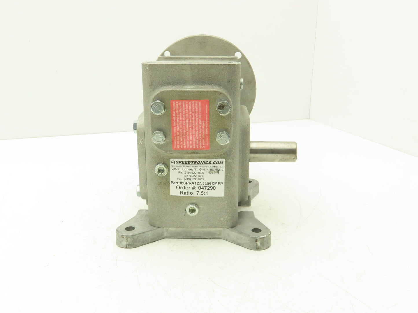 Electra Grove Gear SPRA127.5L56XMPP Speedtronics Gearbox 7.5 Ratio 233rpm 56C LH