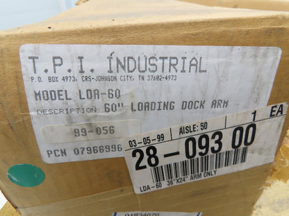 TPI Industrial LDA-60 Heavy Duty Loading Dock Light/Fan Mounting Arm Assy 60"