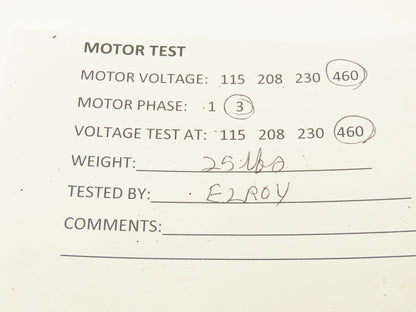Electra Gear CK50TC-17ALC510LE AC Motor .5Hp 1725rpm 480V 3PH 56C CK56TC2-17ALC5