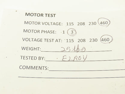 Electra Gear CK50TC-17ALC510LE AC Motor .5Hp 1725rpm 480V 3PH 56C CK56TC2-17ALC5