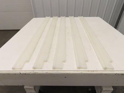 PTFE Conveyor Nylon Slide Guard 3/4"Dia Edge 3-1/2"Height 47-1/2"Length Lot of 5