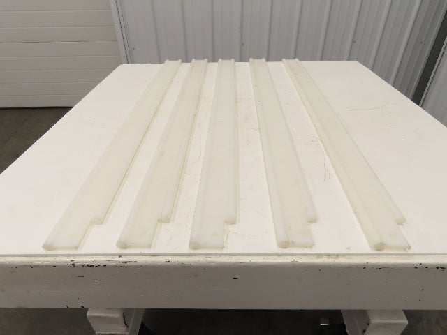 PTFE Conveyor Nylon Slide Guard 3/4"Dia Edge 3-1/2"Height 47-1/2"Length Lot of 5