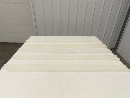 PTFE Conveyor Nylon Slide Guard 3/4"Dia Edge 3-1/2"Height 47-1/2"Length Lot of 5