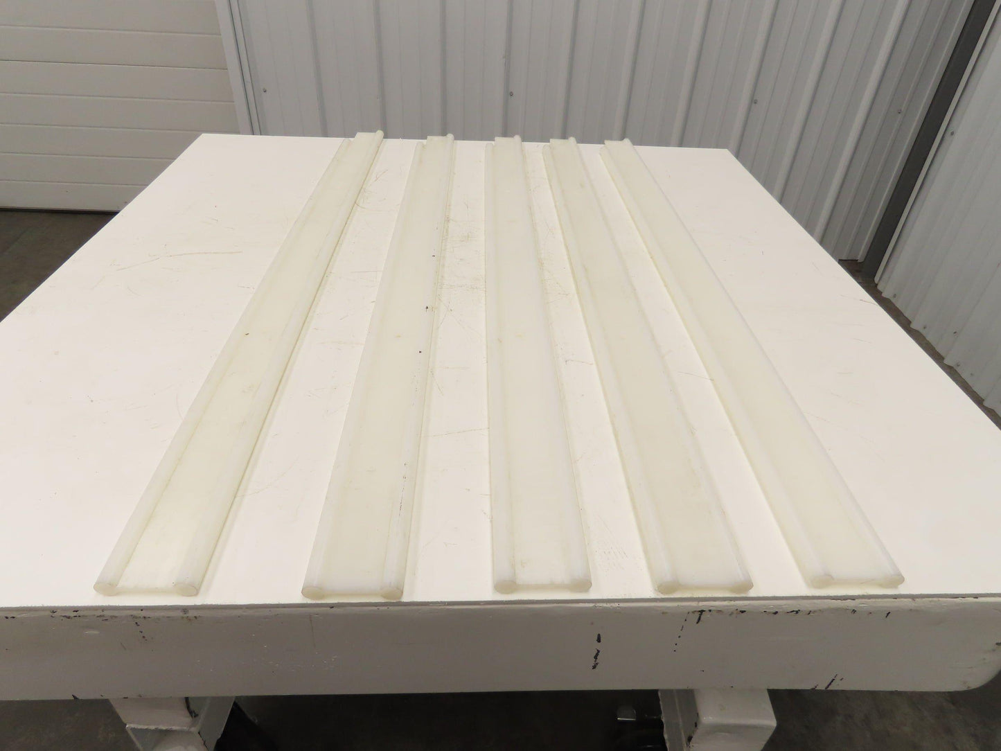 PTFE Conveyor Nylon Slide Guard 3/4"Dia Edge 3-1/2"Height 47-1/2"Length Lot of 5