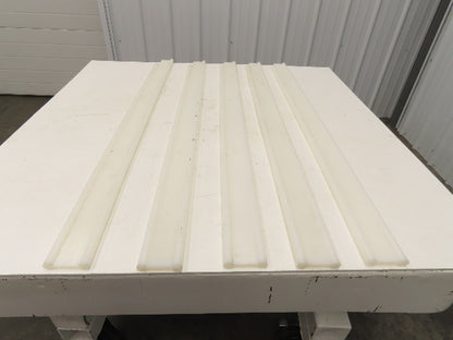 PTFE Conveyor Nylon Slide Guard 3/4"Dia Edge 3-1/2"Height 47-1/2"Length Lot of 5