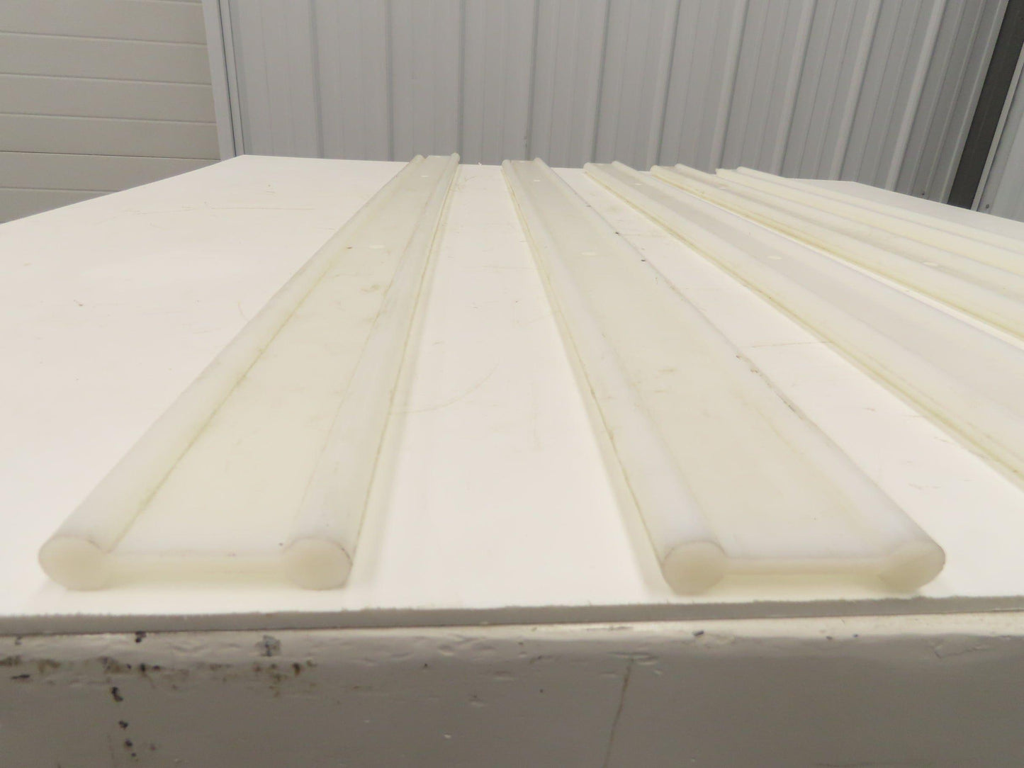 PTFE Conveyor Nylon Slide Guard 3/4"Dia Edge 3-1/2"Height 47-1/2"Length Lot of 5