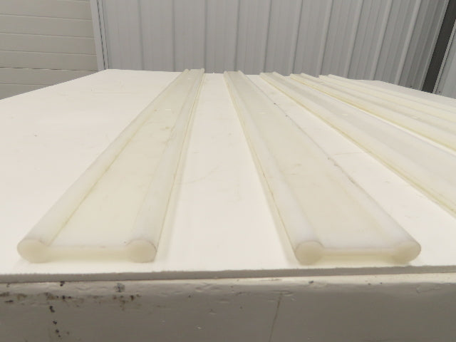 PTFE Conveyor Nylon Slide Guard 3/4"Dia Edge 3-1/2"Height 47-1/2"Length Lot of 5