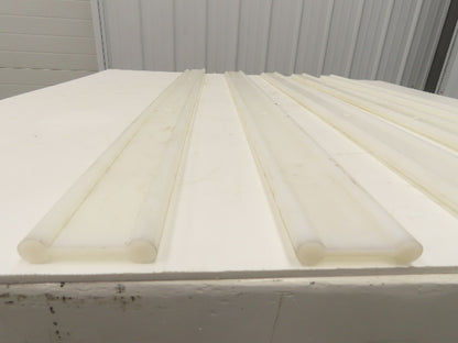 PTFE Conveyor Nylon Slide Guard 3/4"Dia Edge 3-1/2"Height 47-1/2"Length Lot of 5