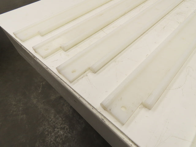 PTFE Conveyor Nylon Slide Guard 3/4"Dia Edge 3-1/2"Height 47-1/2"Length Lot of 5