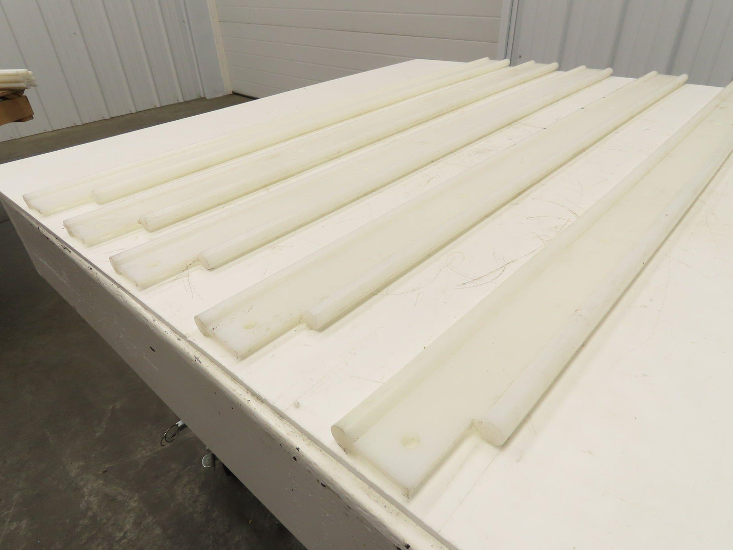 PTFE Conveyor Nylon Slide Guard 3/4"Dia Edge 3-1/2"Height 47-1/2"Length Lot of 5