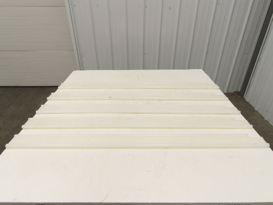 PTFE Conveyor Nylon Slide Guard 3/4"Dia Edge 3-1/2"Height 47-1/2"Length Lot of 5