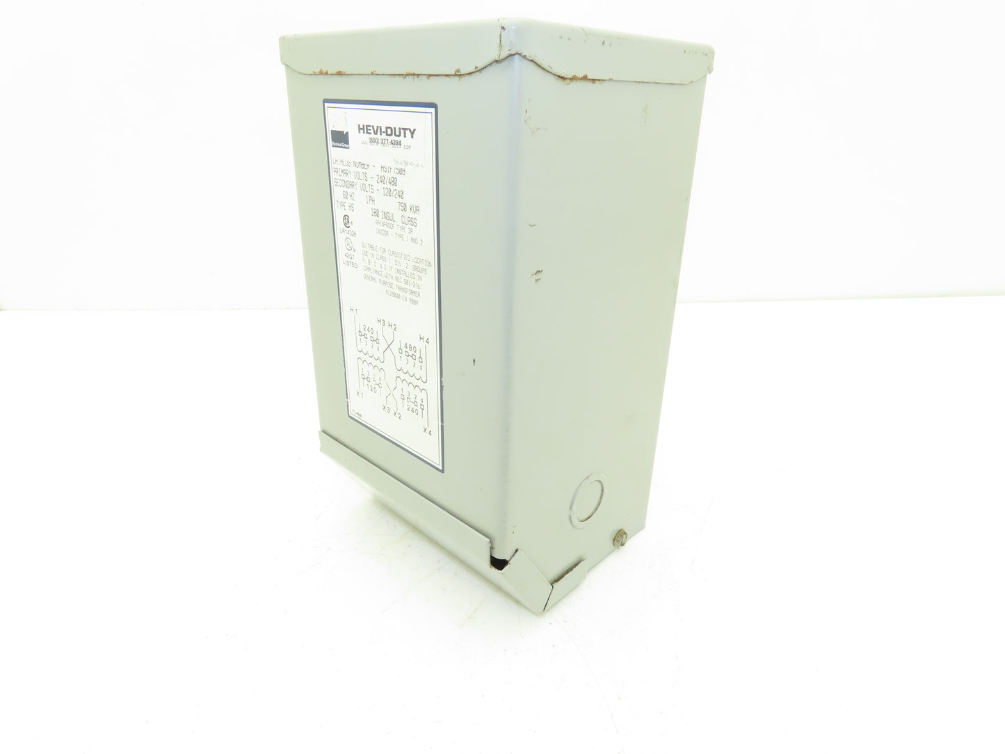 EGS HS1F750B Hevi-Duty Transformer 0.75 KVA 1Ph HV 240/480V LV 120/240V