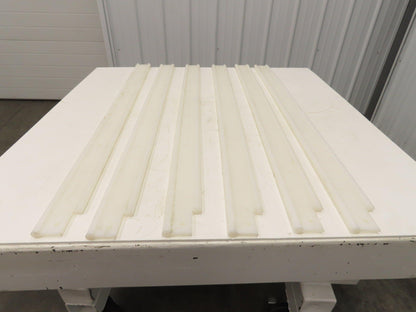 PTFE Conveyor Nylon Slide Guard 3/4"Dia Edge 3-1/2"Height 47-1/2"Length Lot of 6