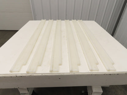 PTFE Conveyor Nylon Slide Guard 3/4"Dia Edge 3-1/2"Height 47-1/2"Length Lot of 6