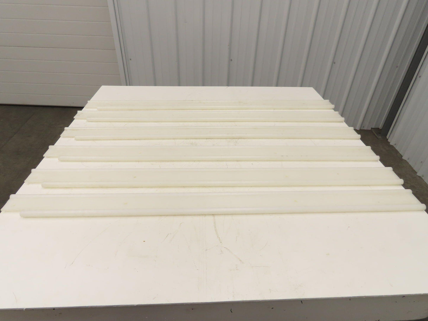 PTFE Conveyor Nylon Slide Guard 3/4"Dia Edge 3-1/2"Height 47-1/2"Length Lot of 6