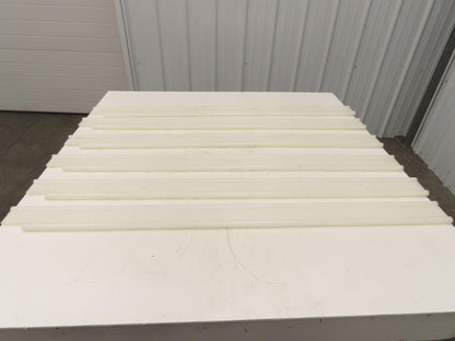 PTFE Conveyor Nylon Slide Guard 3/4"Dia Edge 3-1/2"Height 47-1/2"Length Lot of 6