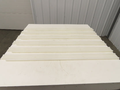 PTFE Conveyor Nylon Slide Guard 3/4"Dia Edge 3-1/2"Height 47-1/2"Length Lot of 6