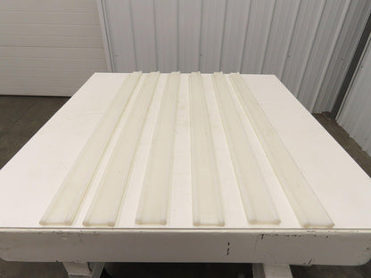 PTFE Conveyor Nylon Slide Guard 3/4"Dia Edge 3-1/2"Height 47-1/2"Length Lot of 6