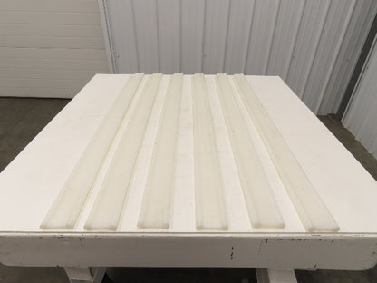 PTFE Conveyor Nylon Slide Guard 3/4"Dia Edge 3-1/2"Height 47-1/2"Length Lot of 6