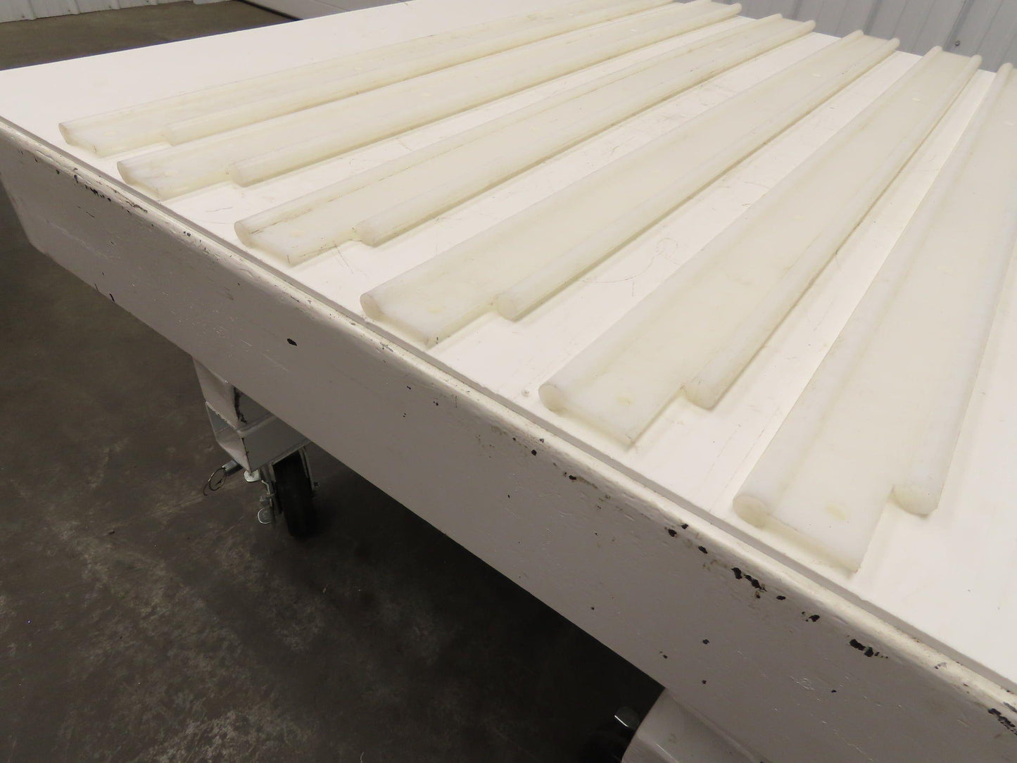 PTFE Conveyor Nylon Slide Guard 3/4"Dia Edge 3-1/2"Height 47-1/2"Length Lot of 6