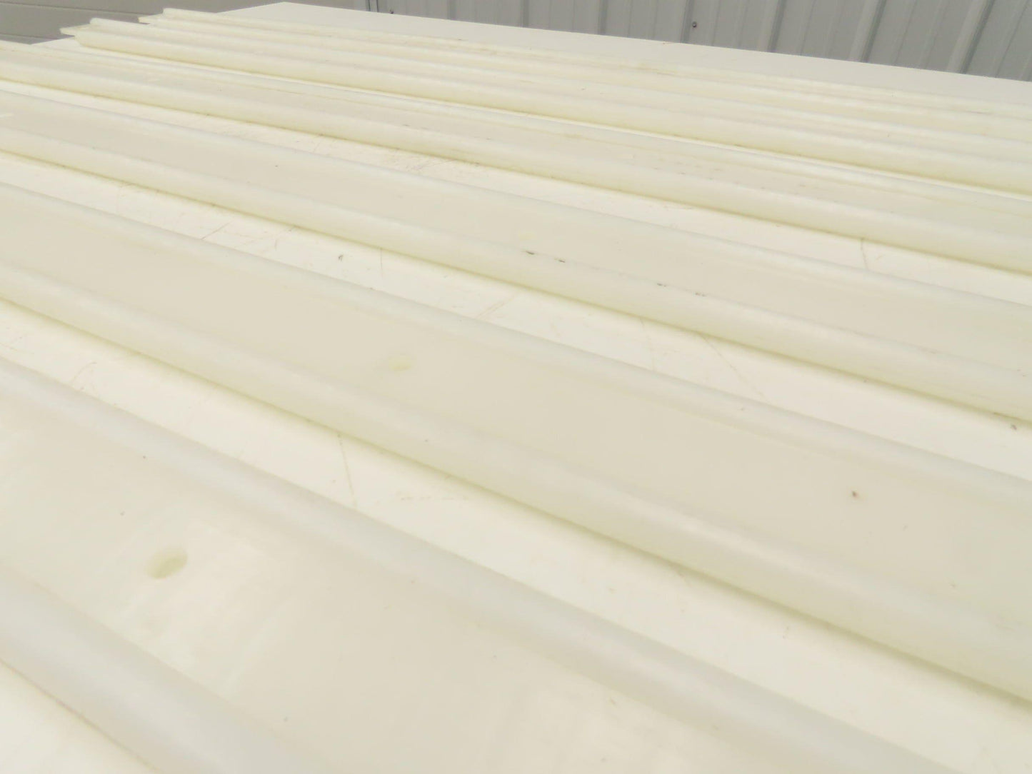 PTFE Conveyor Nylon Slide Guard 3/4"Dia Edge 3-1/2"Height 47-1/2"Length Lot of 6