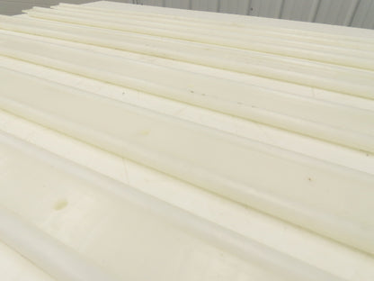 PTFE Conveyor Nylon Slide Guard 3/4"Dia Edge 3-1/2"Height 47-1/2"Length Lot of 6