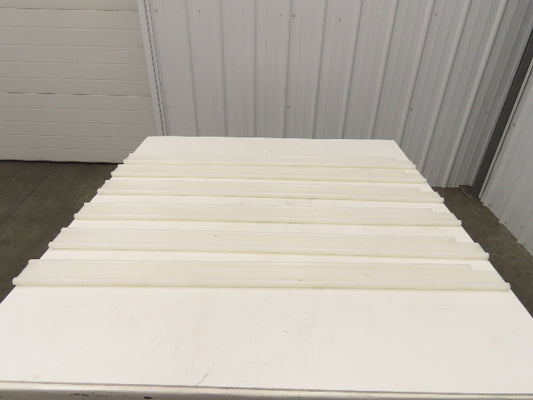 PTFE Conveyor Nylon Slide Guard 3/4"Dia Edge 3-1/2"Height 47-1/2"Length Lot of 6