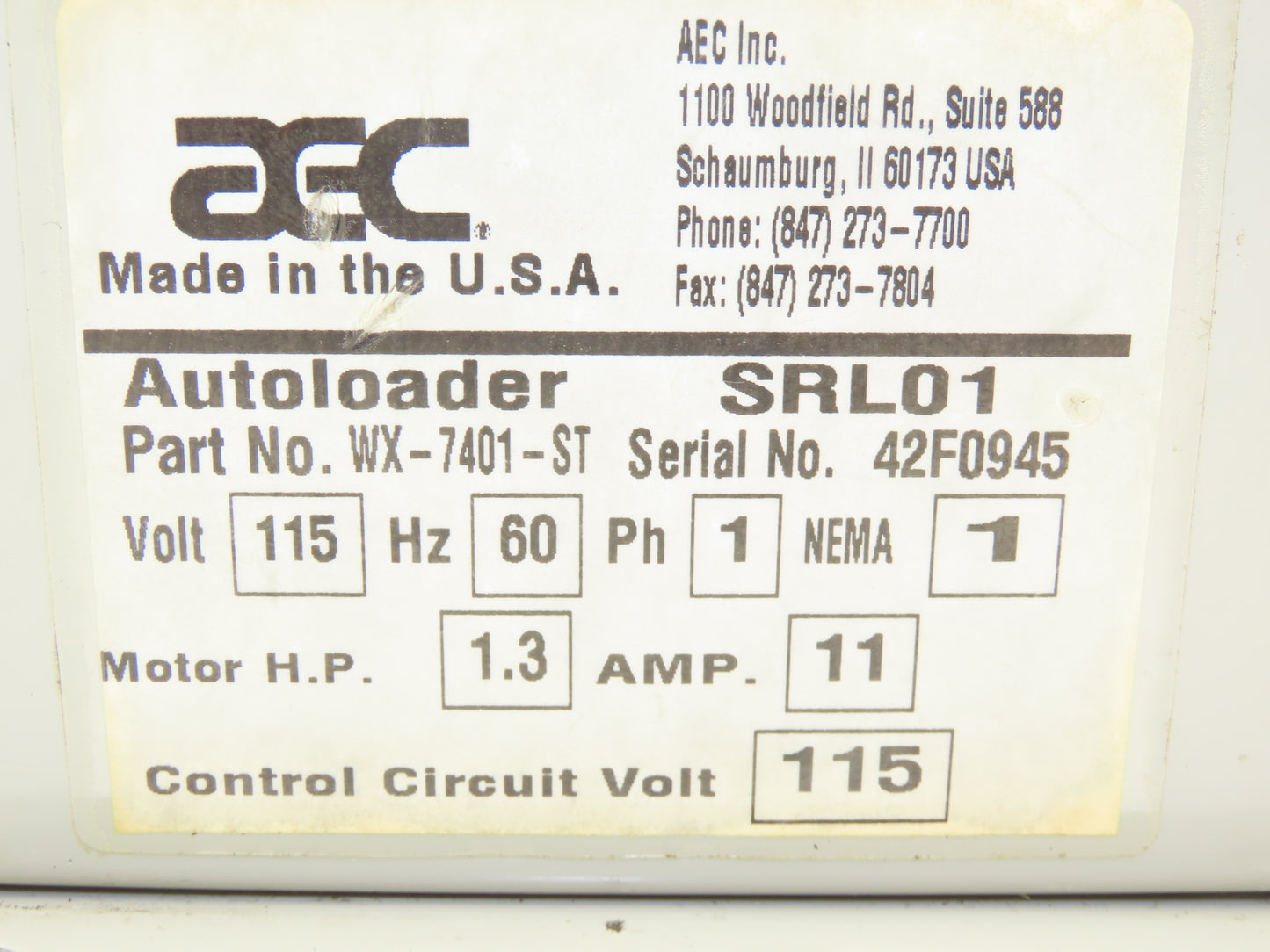 WX-7401-ST Pushbutton Control Station Enclosure On/Off Auto Loader Series one