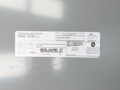 Square D QMB356645WP QMB Panelboard 200A 250VDC Load Center 3R Rainproof