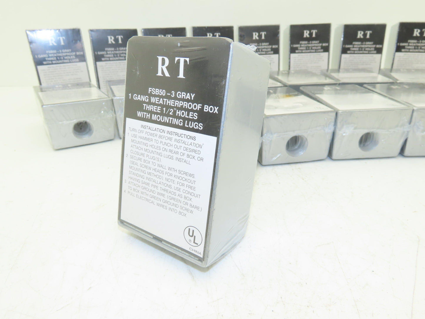 RT FSB50-3 Weatherproof 1-Gang Outlet Box 3-Hole 1/2"NPT  Lot of 20