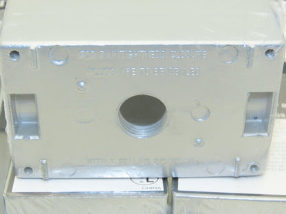 RT FSB50-3 Weatherproof 1-Gang Outlet Box 3-Hole 1/2"NPT  Lot of 20