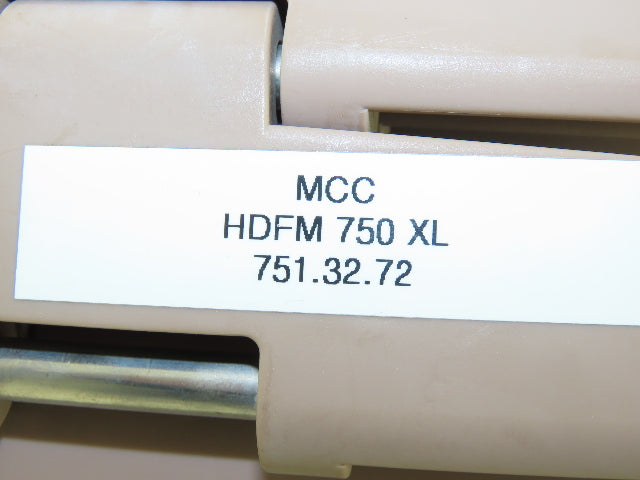 MCC HDFM 750 XL 7.5" TableTop Chain Plastic Conveyor Belt Side-Flex 10' Tan