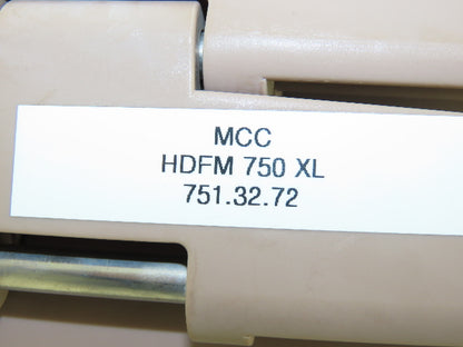 MCC HDFM 750 XL 7.5" TableTop Chain Plastic Conveyor Belt Side-Flex 10' Tan