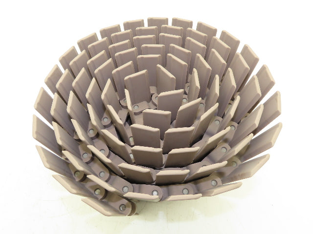 MCC HDFM 750 XL 7.5" TableTop Chain Plastic Conveyor Belt Side-Flex 10' Tan