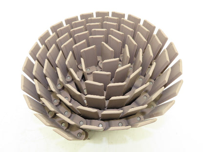 MCC HDFM 750 XL 7.5" TableTop Chain Plastic Conveyor Belt Side-Flex 10' Tan