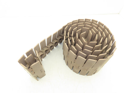 MCC HDFM 750 XL 7.5" TableTop Chain Plastic Conveyor Belt Side-Flex 10' Tan