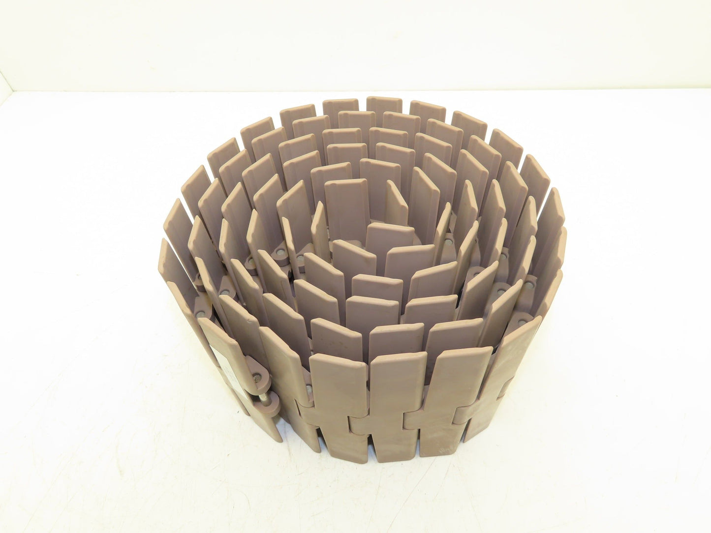 MCC HDFM 750 XL 7.5" TableTop Chain Plastic Conveyor Belt Side-Flex 10' Tan