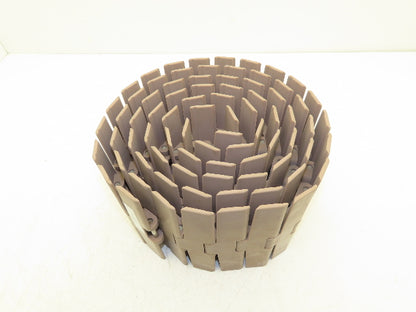 MCC HDFM 750 XL 7.5" TableTop Chain Plastic Conveyor Belt Side-Flex 10' Tan