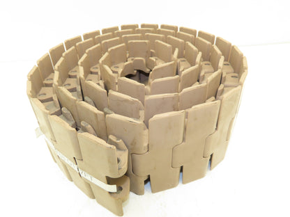 Rexnord 882 TAB 4.5" TableTop Chain Plastic Conveyor Belt Side-Flex 7' 7" Tan