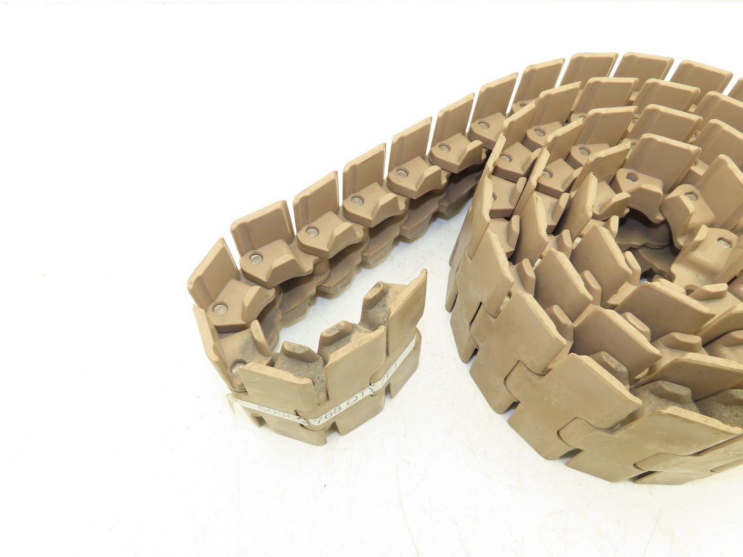 Rexnord 882 TAB 4.5" TableTop Chain Plastic Conveyor Belt Side-Flex 7' 7" Tan