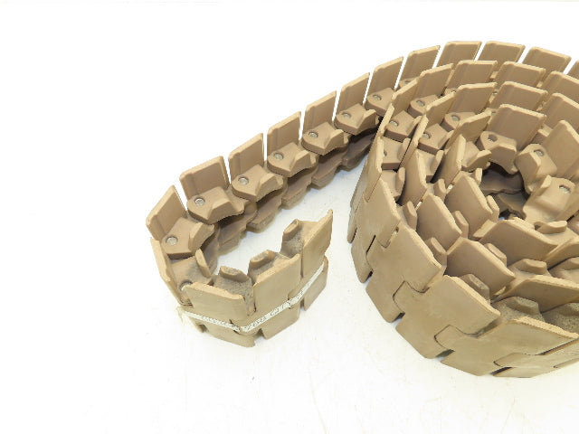 Rexnord 882 TAB 4.5" TableTop Chain Plastic Conveyor Belt Side-Flex 7' 7" Tan