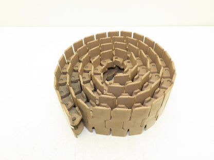 Rexnord 882 TAB 4.5" TableTop Chain Plastic Conveyor Belt Side-Flex 7' 7" Tan