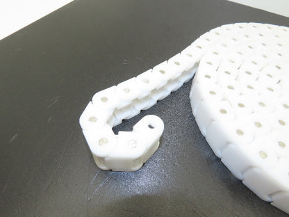 Tsubaki RSP 60P Flat Top Plastic Conveyor Chain White Poly 3/4"Pitch 1.18"W 7'L