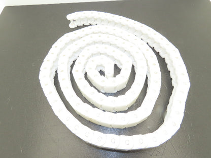 Tsubaki RSP 60P Flat Top Plastic Conveyor Chain White Poly 3/4"Pitch 1.18"W 7'L